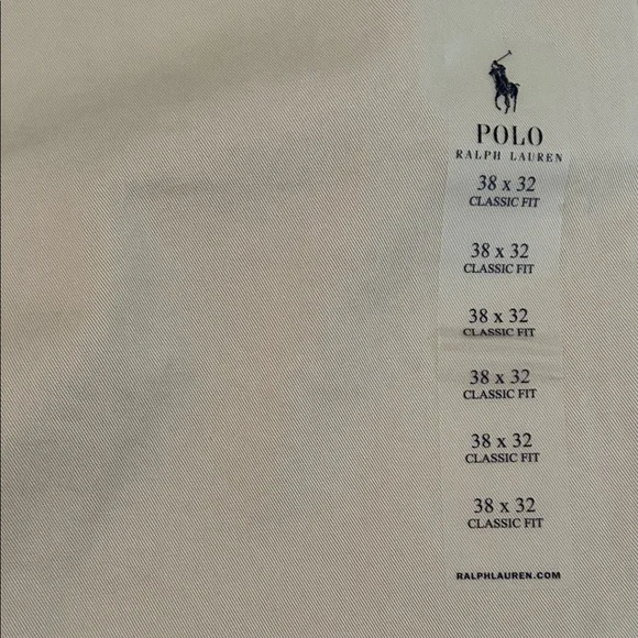 Polo by Ralph Lauren Men's Khaki Chinos NWT Classic Fit W38 L32 Coin Pocket - Picture 6 of 11